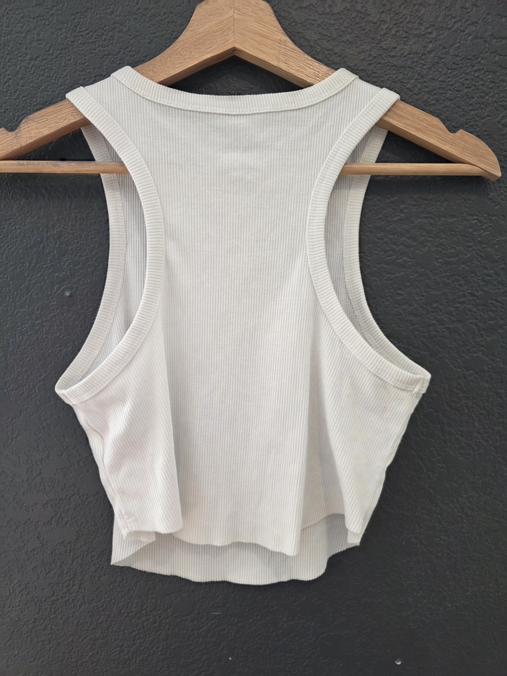 wild fable Cream Ribbed Racer Tank - Picture 3 of 4